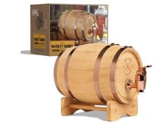 (8H) Lot RRP £125. 5x Refinery & Co Wood Whiskey Barrel Quality Drink Dispenser RRP £25 Each. (1x