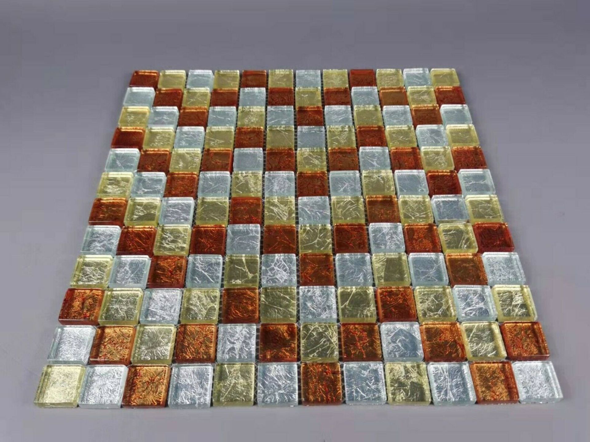 2 Square Metres - High Quality Glass/Stainless Steel Mosaic Tiles - Image 4 of 4