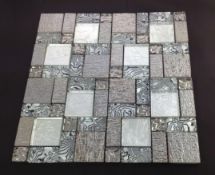 10 Square Metres - High Quality Glass/Stainless Steel Mosaic Tiles