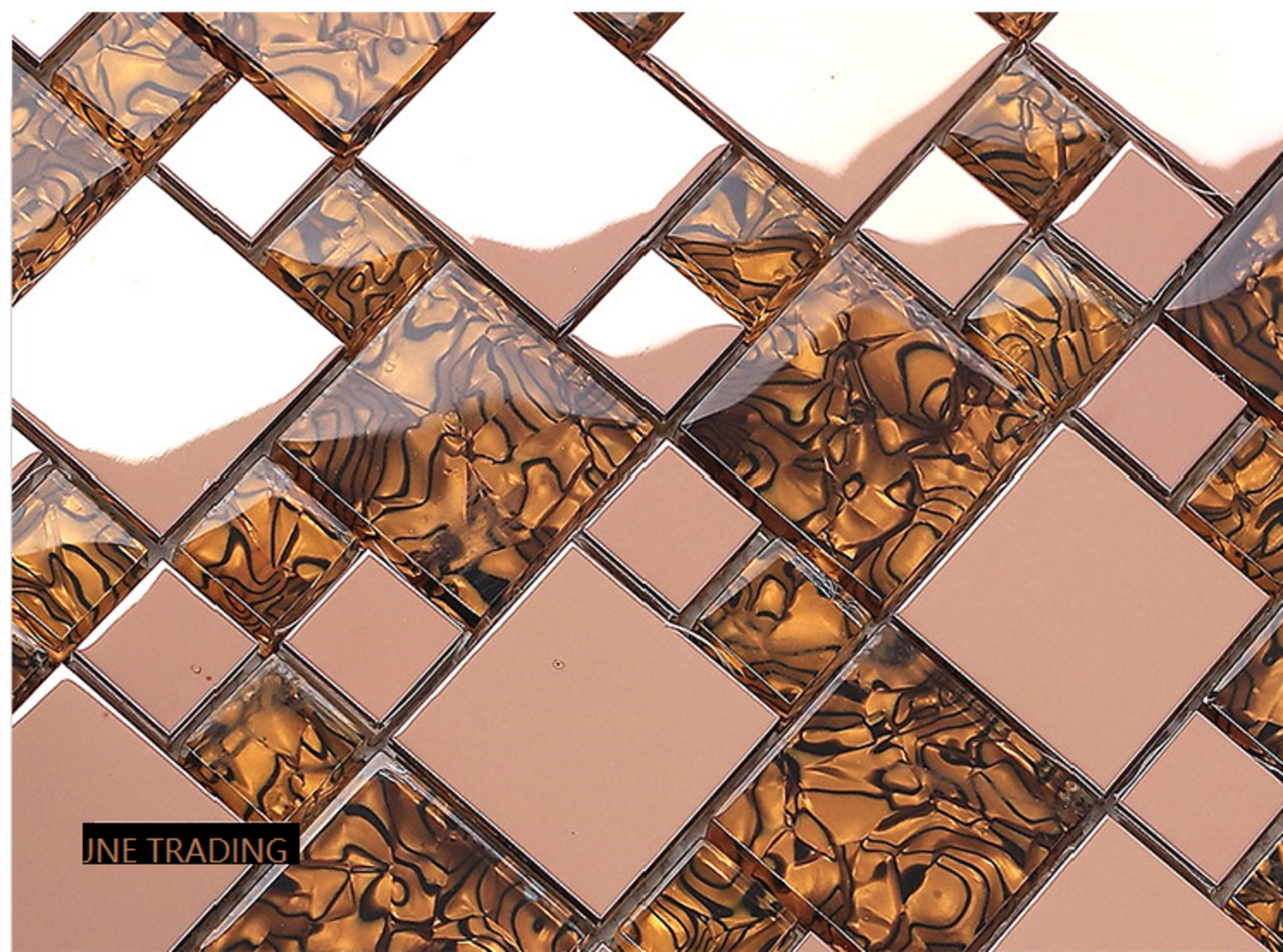 2 Square Metres - High Quality Glass/Stainless Steel Mosaic Tiles