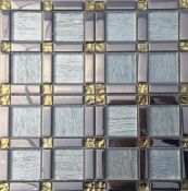Stock Clearance High Quality Glass/Stainless Steel Mosaic Tiles -11 Sheets - One Square Metre