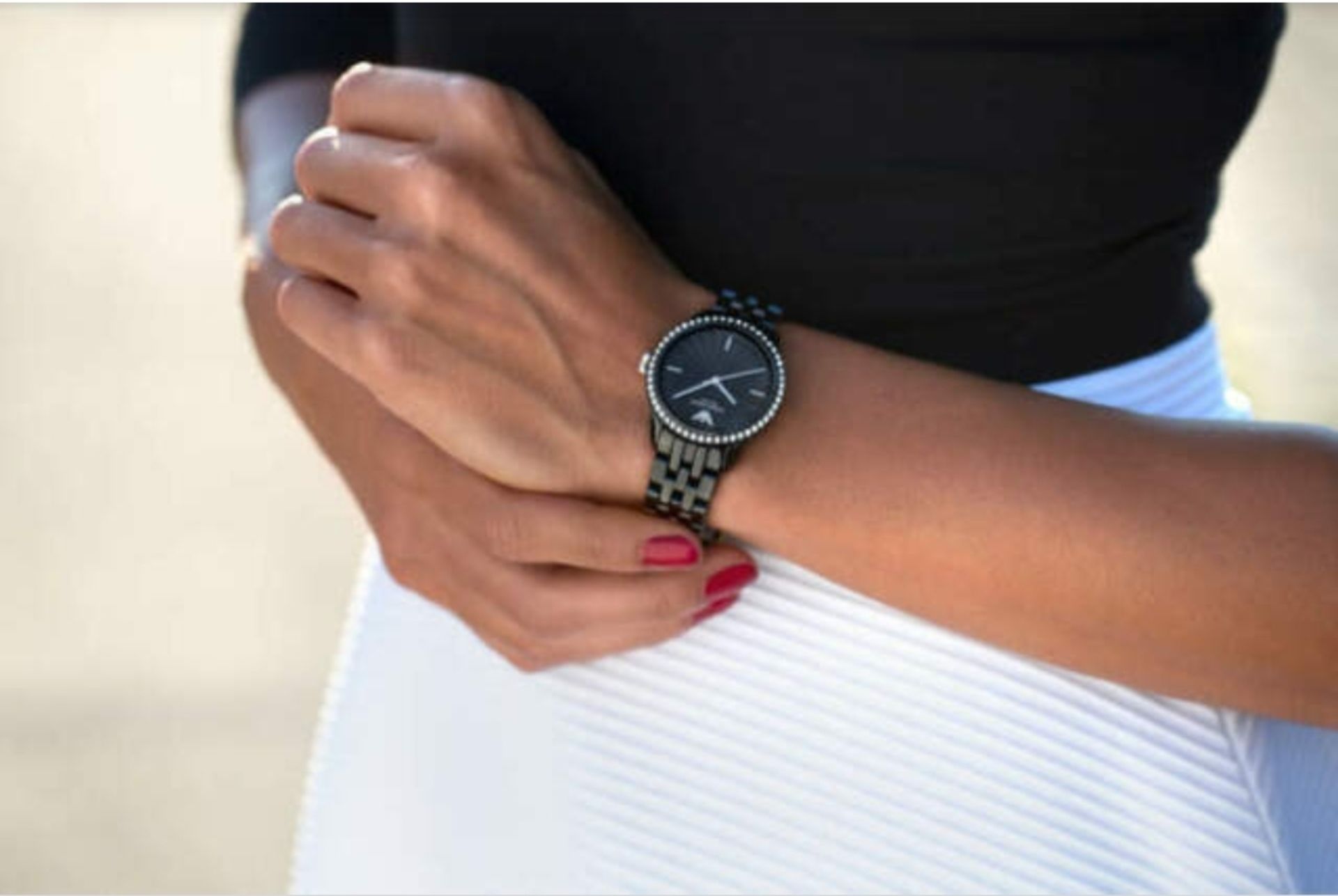 Emporio Armani AR1478 Ladies Black Ceramica Quartz Watch - Image 3 of 6