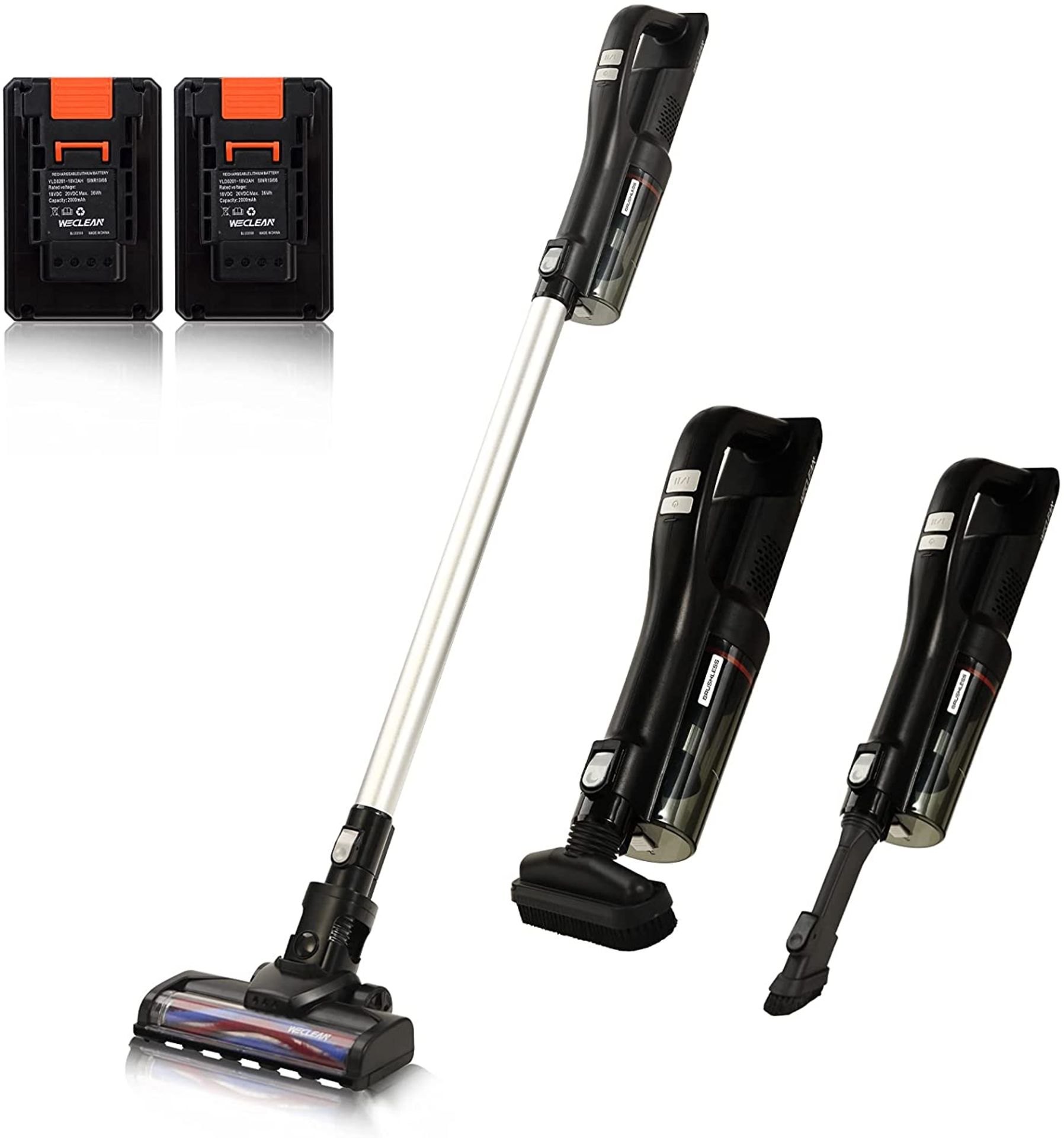 WECLEAN 4-in-1 Cordless Vacuum Cleaner 16Kpa, 200W. RRP £49.99 - GRADE U