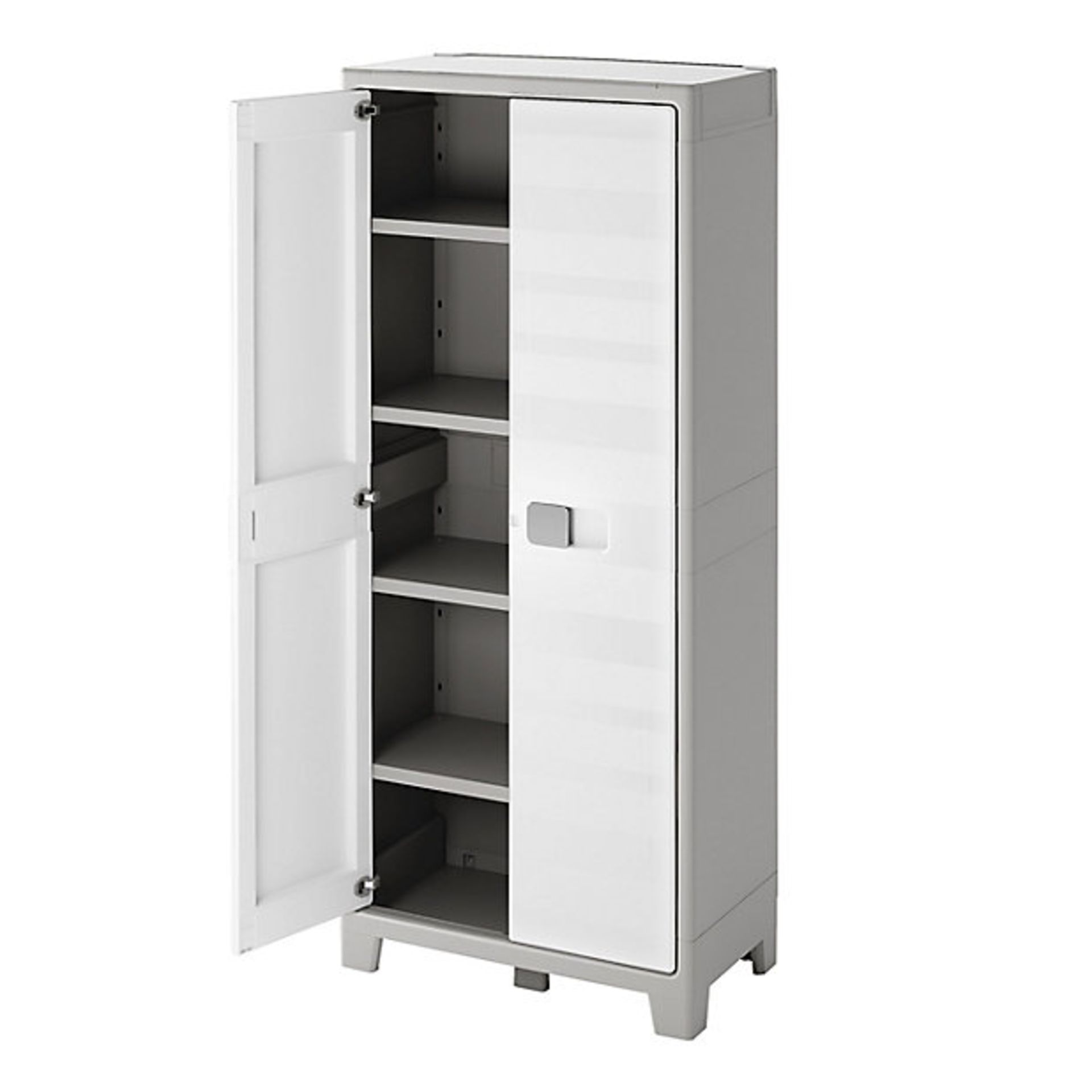 Form Links 4 shelf Polypropylene Tall Utility Storage Cabinet - Image 2 of 2