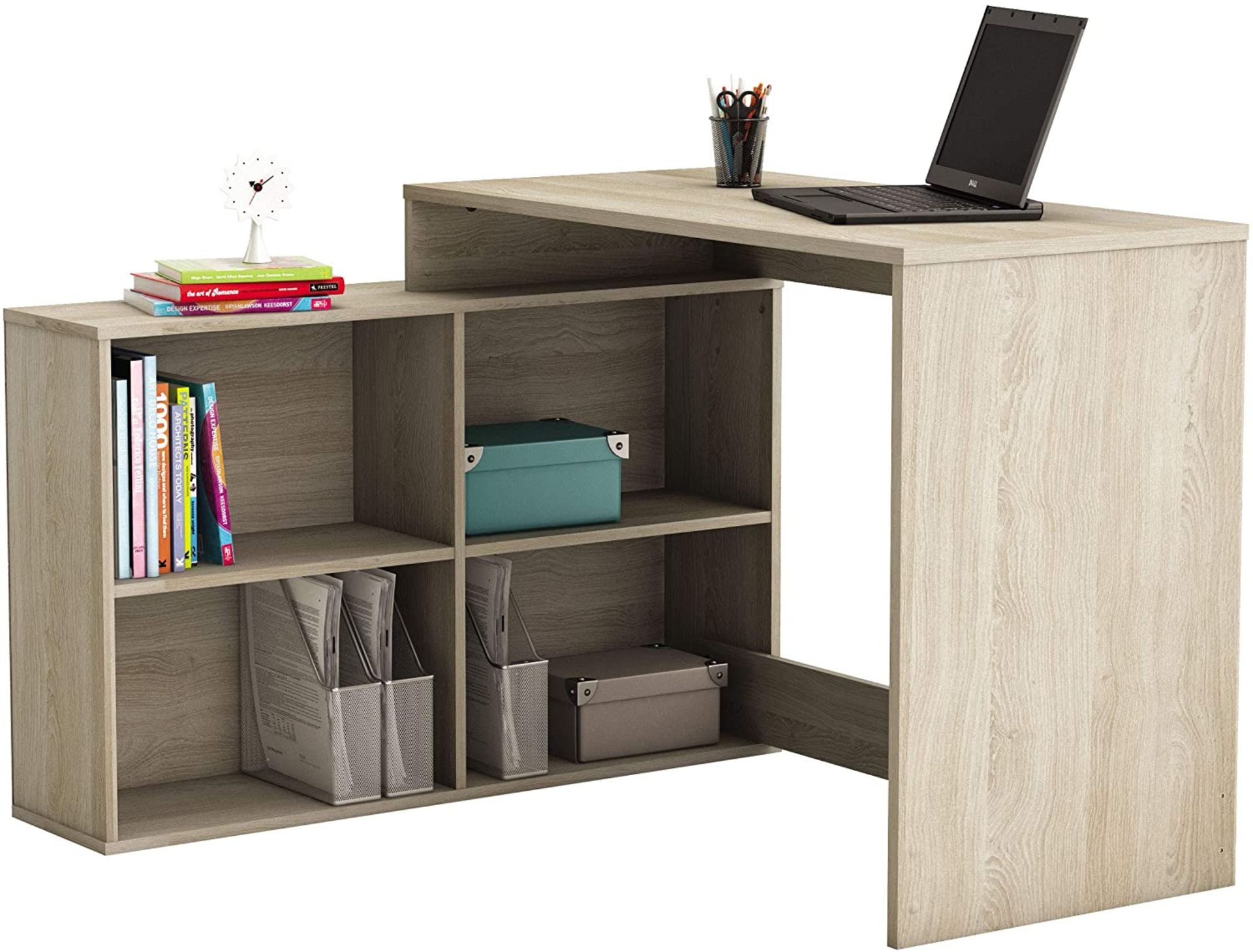 Demeyere Corner Desk In Shannon Oak