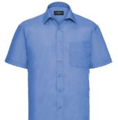 10 x Men's Short Sleeve Classic Polycotton Poplin Shirt RRP £17.55ea