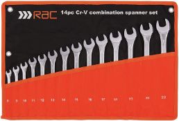 RAC Combination Spanner 14Pc Set Metric Size 8-22mm