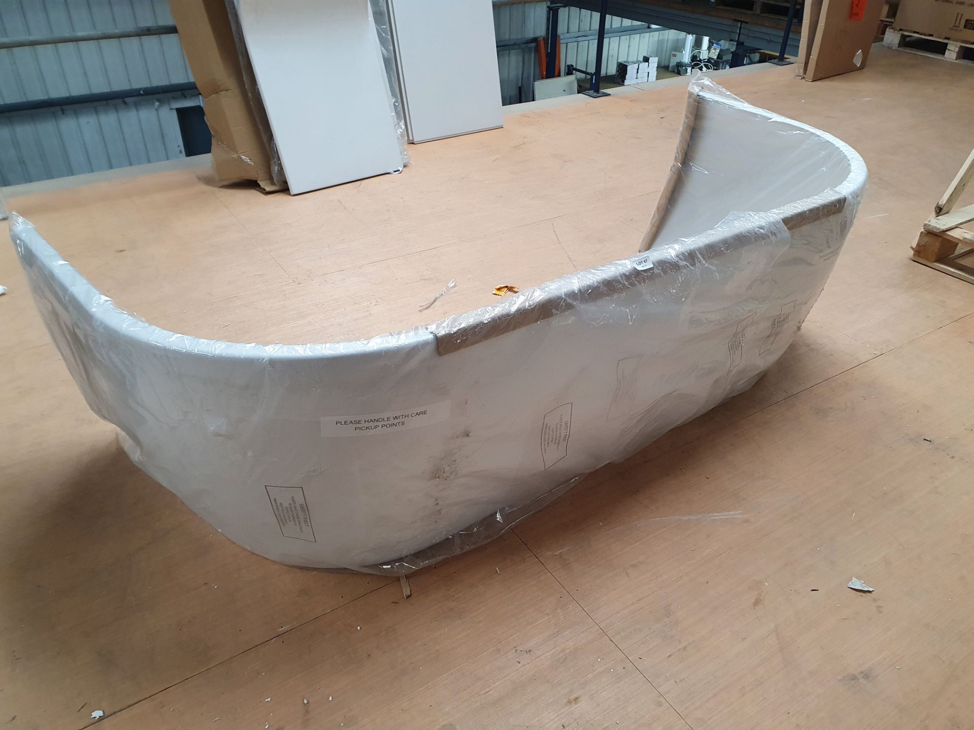 1 x Front Bath Panel For 'D' Shaped Back to Wall Baths. Appears New Unused In Factory Wrap.