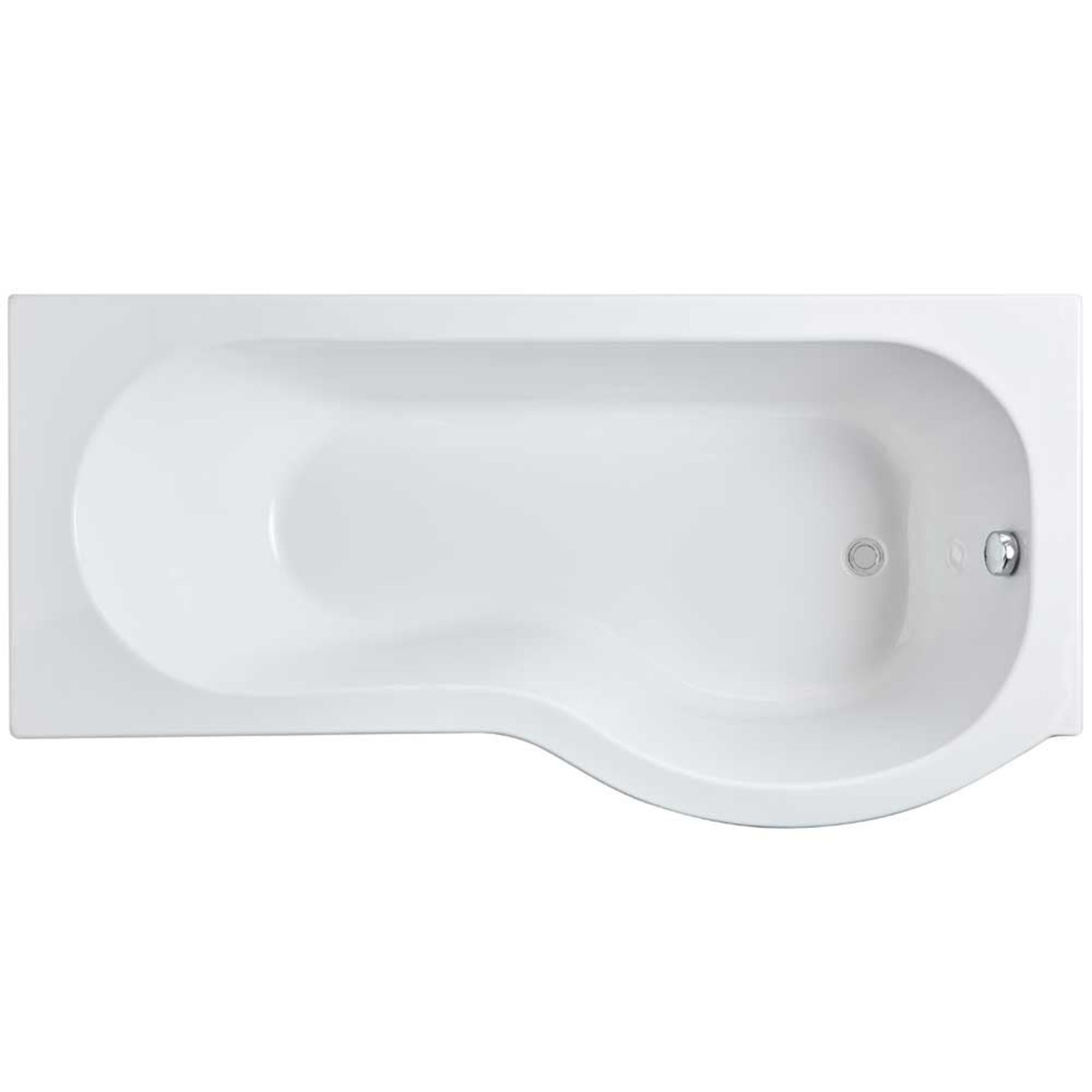 RRP £299. 1700 x 850mm P Shower Bath. Appears New unused In Factory wrap.