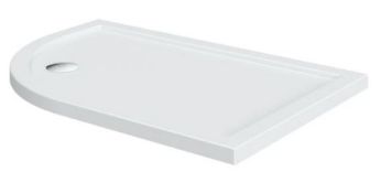RRP £205. Orchard left handed offset quadrant stone shower tray 1000 x 760. Appears new, Unopened W
