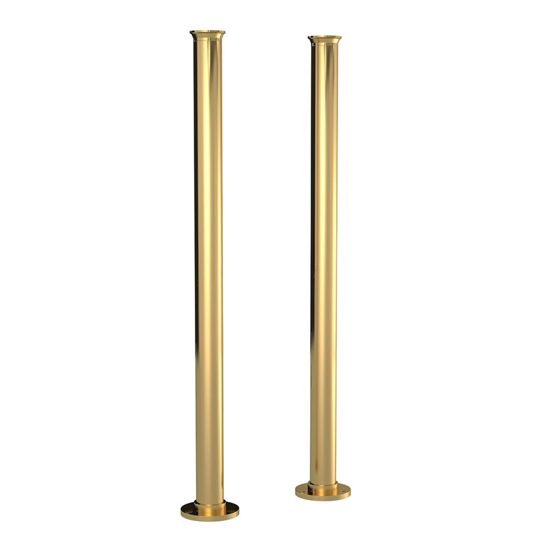 Aero Floorstanding Bath Legs For feestanding Taps. Brushed Brass Finish. 576397.