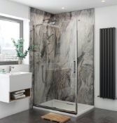 RRP £500. 2 x Multipanel Classic Cappuccino Stone Hydrolock shower wall panels.