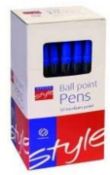 Box of 1200 Office Style Ball Point Pens Blue