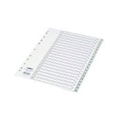 100 x Concord A4 1-20 Dividers Polypropylene Coloured