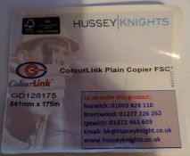 18 x Rolls of Hussey Knights Colour Link Plain Copier Paper 841mm x 175M Gd128175 Half Pallet