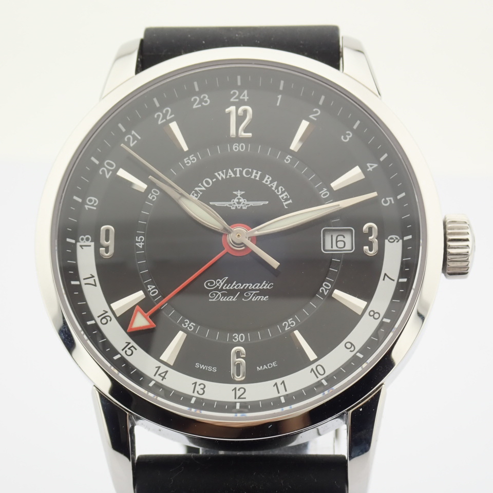 Zeno-Watch Basel / Magellano GMT (Dual Time) - Gentlmen's Steel Wrist Watch