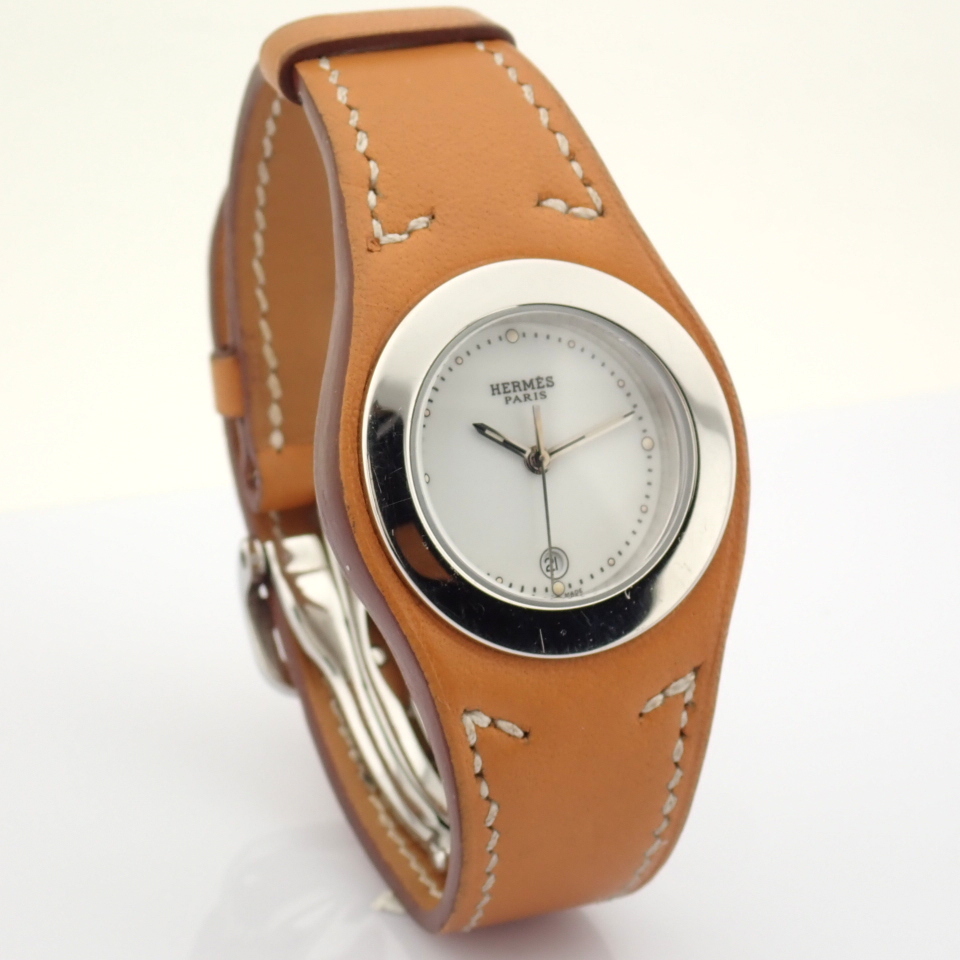 Hermes / Harnais HA3.210 - Lady's Steel Wrist Watch - Image 3 of 10