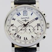 Eberhard & Co. / Chrono 4 Bellissimo 37 jewels - Gentlmen's Steel Wrist Watch