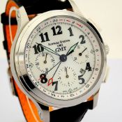 Schwarz Etienne / 1902 GMT Chronograph - Gentlmen's Steel Wrist Watch