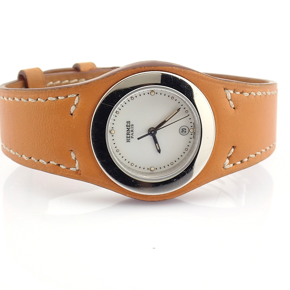 Hermes / Harnais HA3.210 - Lady's Steel Wrist Watch - Image 7 of 10