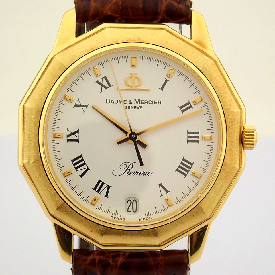 Baume & Mercier / Riviera 18K - Gentlmen's Yellow gold Wrist Watch - Image 7 of 14