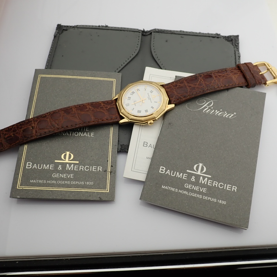 Baume & Mercier / Riviera 18K - Gentlmen's Yellow gold Wrist Watch - Image 6 of 14