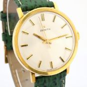 Zenith / 1970 Vintage 18K Yellow Gold - Gentlmen's 18K Yellow Gold Wrist Watch