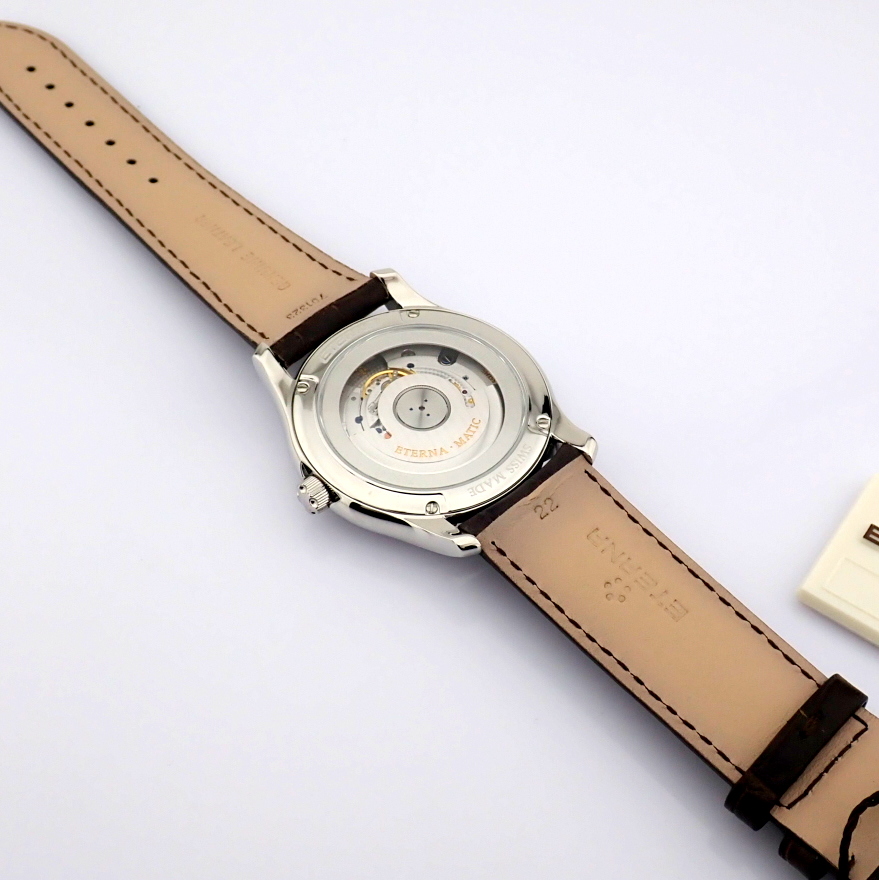 Eterna / Vaguhan Big Date 7630.41 - Gentlmen's Steel Wrist Watch - Image 9 of 11
