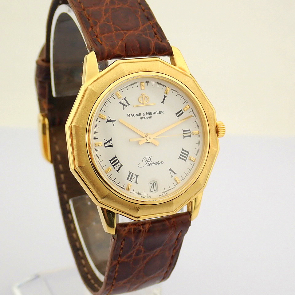 Baume & Mercier / Riviera 18K - Gentlmen's Yellow gold Wrist Watch - Image 10 of 14