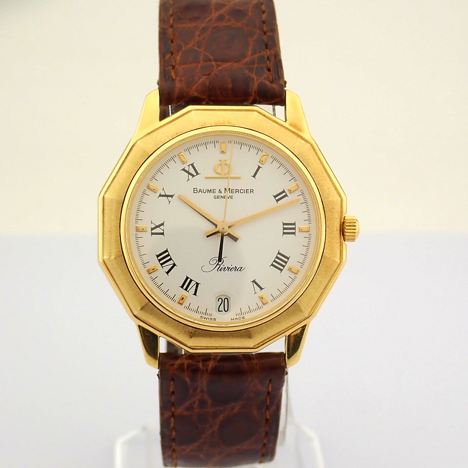 Baume & Mercier / Riviera 18K - Gentlmen's Yellow gold Wrist Watch - Image 8 of 14