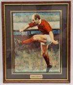 Vintage Limited Edition Print Bobby Charlton