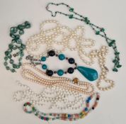 Parcel of Costume Jewellery Necklaces Faux Pearl etc