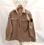 Military Shirt Beige in colour