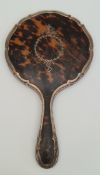 Silver and Tortoise Shell Hand Mirror