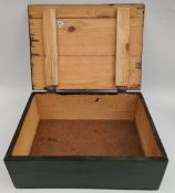 Black Wooden Storage Box