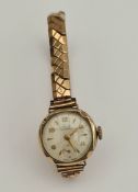 Avia 9ct Gold Ladies Cocktail Wrist Watch Total Weight 17g