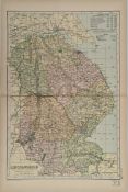 Antique Map 1899 G. W Bacon & Co. Lincolnshire Not Framed. Measures 35cm by 53cm