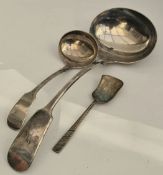 Victorian Silver Plate Ladles x 2 with Sugar Spoon