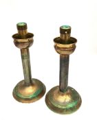 Pair of Brass Candlesticks 9 inches tall .