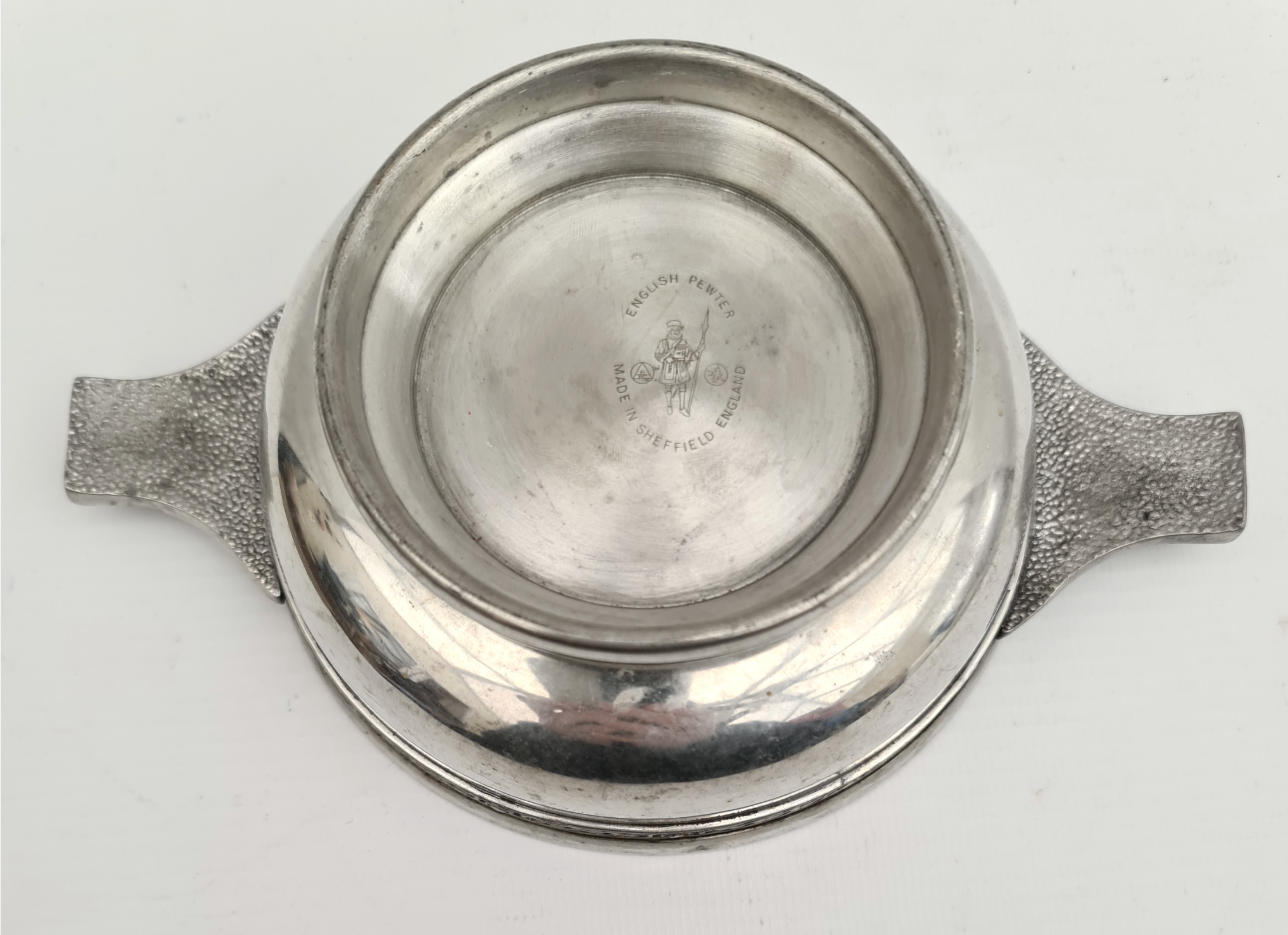 20th Century Scottish Style Quaich Pewter Celtic Decoration - Image 3 of 3