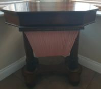 Antique Victorian / Edwardian Rosewood Sewing Table