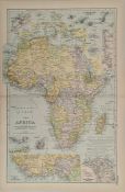 Antique Map 1899 G. W Bacon & Co. Africa Not Framed. Measures 35cm by 53cm