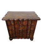 Antique Dutch Serpentine Fronted Set of Drawers