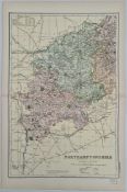 Antique Map 1899 G. W Bacon & Co Northamptonshire. Not Framed. Measures 35cm by 53cm