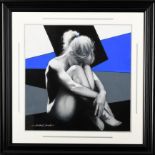 Original Framed Pastel by Anthony Orme "Thoughts in Blue I"