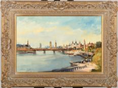 Original Oil on Canvas by Ivan Taylor "Westminster Bridge"