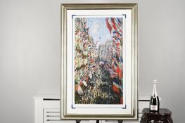 Claude Monet Limited Edition Titled "Rue Montorgueil, Paris-Celebration of June 30, 1878"