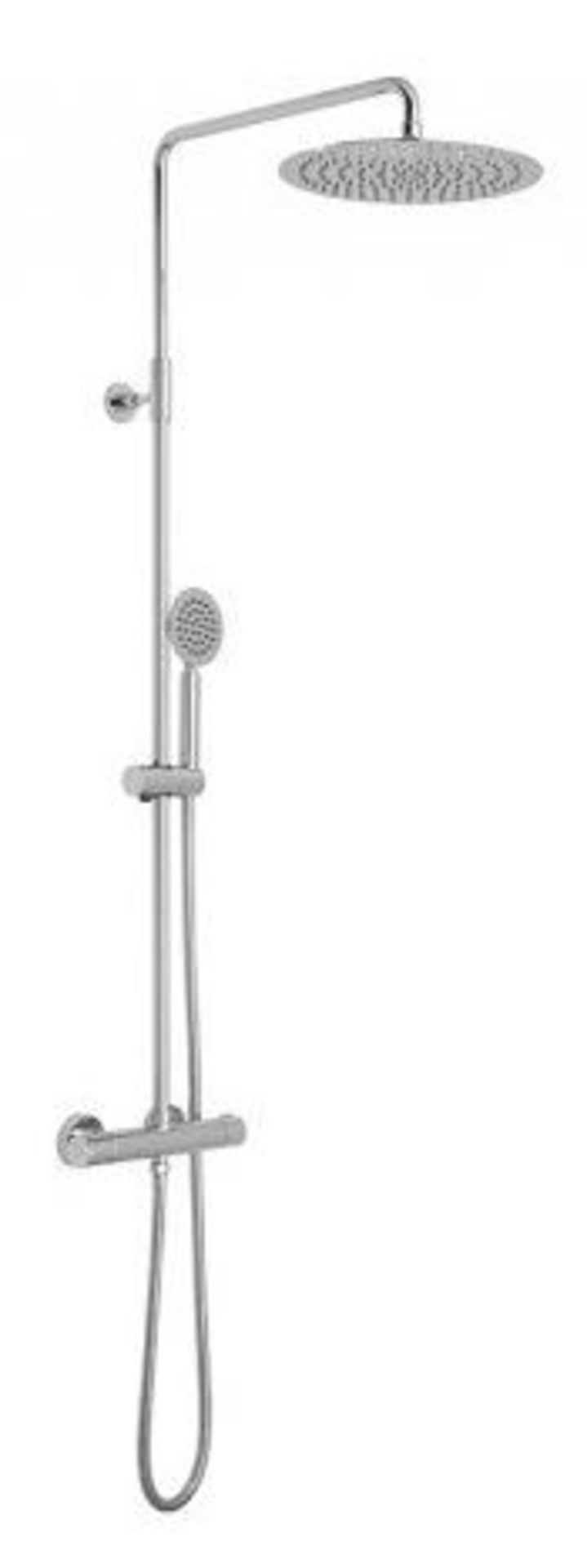 RRP £370. Sphere Aquablade Round Thermostatic Shower Column With Bar Valve. Integrated diverter. A - Image 3 of 3