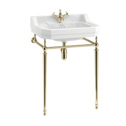 RRP £299. Appears Unused. Edwardian Gold finished Traditional Washstand for Basins. Approx 500mm W