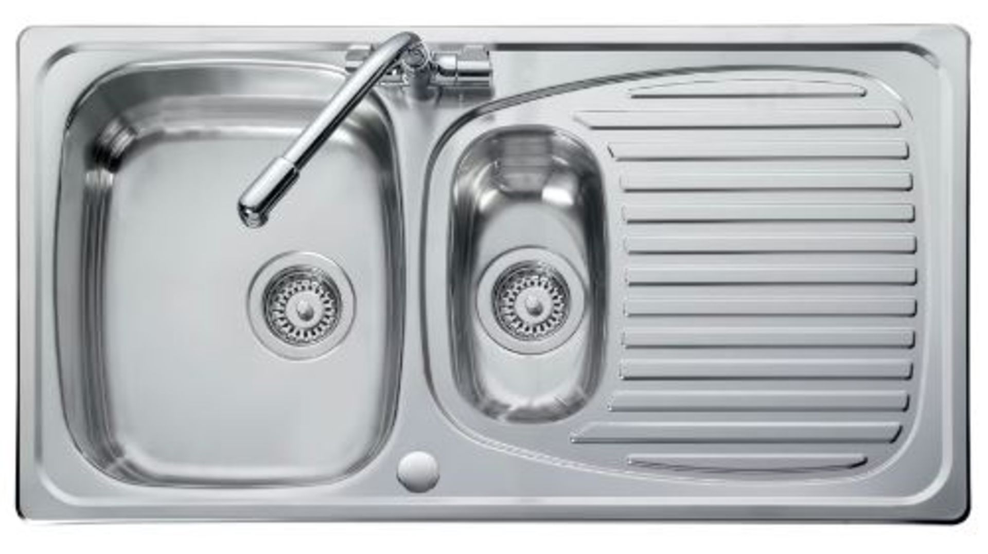 RRP £242. Appears Unused. Leisure Euroline EL950289 950 x 508mm Stainless Steel 1.5 Kitchen Sink